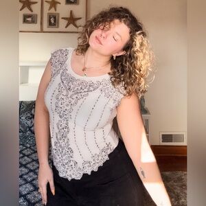 Dressbarn Beaded Blouse